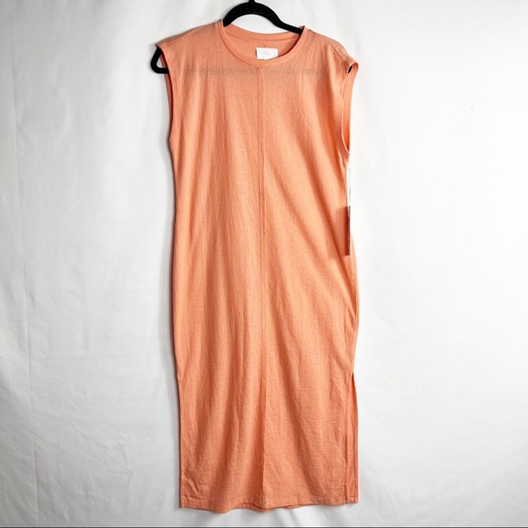 EVERY Crew Neck Sleeveless Thigh High Side Slit Midi Dress Bellini NWT Medium - Picture 1 of 8